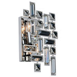 Elegant - Elegant Picasso 2-LT Chrome Wall Sconce Clear Royal Cut Crystal - V2100W12C/RC - This Picasso 2-LT Chrome Wall Sconce Clear Royal Cut Crystal from Elegant has a finish of Chrome and fits in well with any Contemporary style decor.