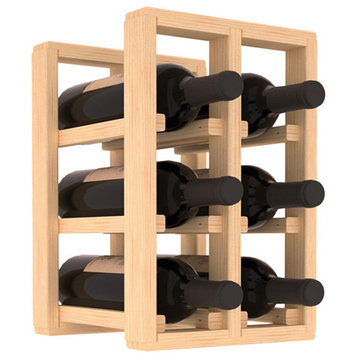 6-Bottle Counter Top/Pantry Wine Rack, Pine, Unstained