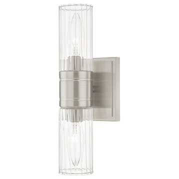 Livex Lighting 50692 Midtown 2 Light Compliant Bathroom Sconce - Brushed Nickel