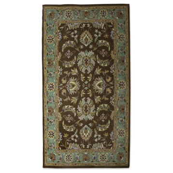 Handmade Persian Grandeur  Hand-tufted wool area rug (5x8) - India