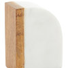 Modern White Marble Bookends Set 46785
