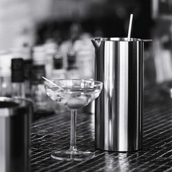 Stelton - Stelton Cylinda-Line Martini Mixer with Spoon - Cocktail Glasses