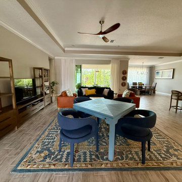 Mahjong Master | Bold, Colorful Formal Living Room