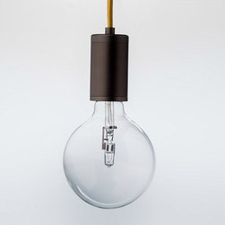 Purity LED Bronze Cord & Socket Pendant by Luxello LED - Pendant Lighting