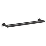 Kohler - Kohler Kumin 24" Double Towel Bar, Matte Black - The Kumin collection brings eye-catching contemporary style to the bathroom with its blend of spare, clean lines and subtly angled surfaces.