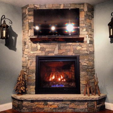 Stone Veneer Fireplaces