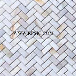 HB-21 HERRINGBONE CALACATTA GOLD 5/8 X 1 1/4 - Mosaic Tile