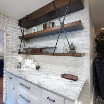 Lower Level Remodel with Bar, Kitchen and Wine Room