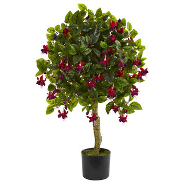 3" Fuchsia Artificial Tree