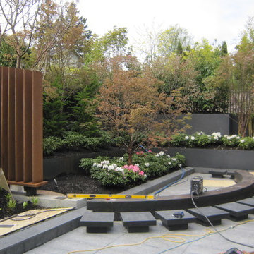 Critical Mass - A Bronze & Corten Garden Sculpture