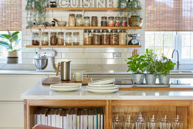 Photo of a medium sized scandinavian kitchen in Kent.