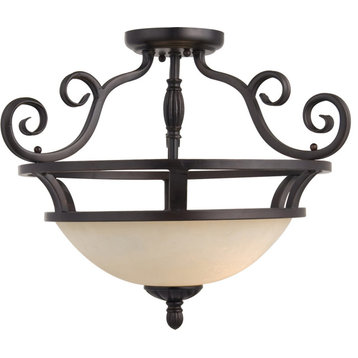 Maxim 12201 Manor 19"W 2 Light Ceiling Light - Oil Rubbed Bronze / Frosted
