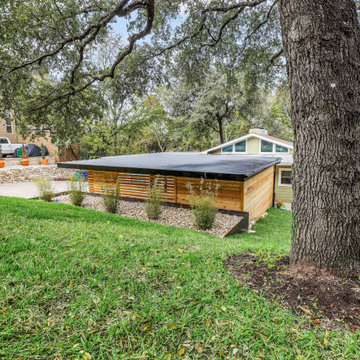 Modern Carport with Planters