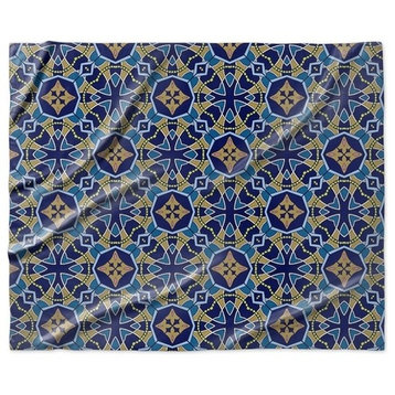 "Moroccan Tile" Sherpa Blanket 60"x50"