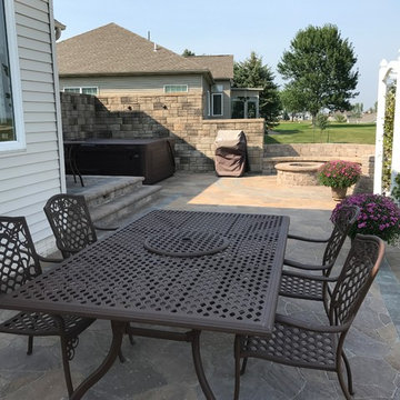 Cedar Rapids - Back Yard Stoop, Patio and Fire Pit