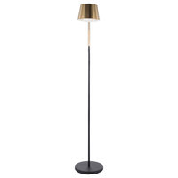 Lumisource Metric Floor Lamp, Black and Antique Brass