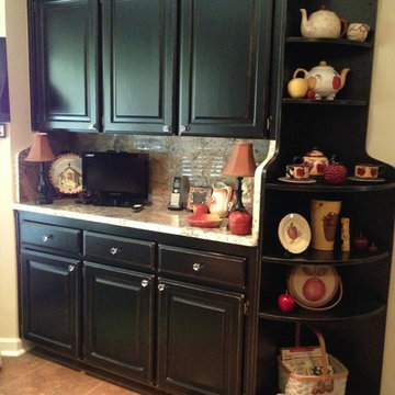 Black Distressed cabinets