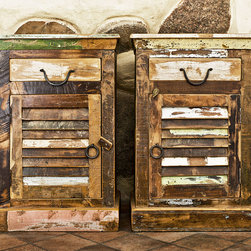 Reclaimed Wood Furniture from Crete - サイドテーブル＆ナイトテーブル