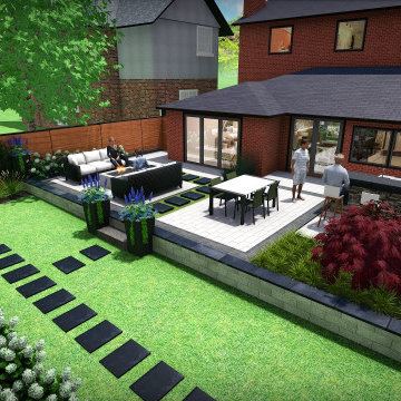 Etobicoke Backyard with Outdoor Kitchen
