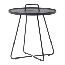 Cane-line On-the-Move Side Table Anthracite - Outdoor Side Tables