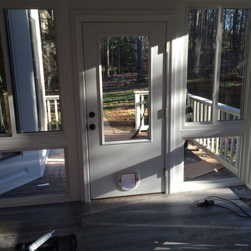 Screened Porch to Sunroom Conversion in Huntersville, NC.