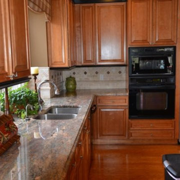 Crema Bordeaux Granite Kitchen