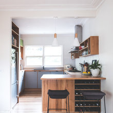 open storage corner kitchen