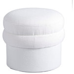 StyleCraft - Naveen Ottoman Cream Boucle Upholstery - Embrace luxury and glam in your living space with our Naveen Ottoman. Wrapped in rich boucle fabric, it tattoos your interior with an impressive style statement. Its hard wood frame ensures unrivaled durability, while the foam filling offers plush comfort. Make it a stylish accent in your living room, bedroom, or office, or use it as an extra seat when you have guests.