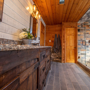 Rustic Log Cabin Master Bath