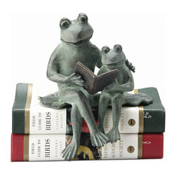 Reading Frog Shelf Sitter - Nursery Decor