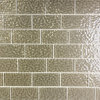 Metro Cubes 3 in x 6 in Textured Glass Subway Tile in Glossy Olive Brown