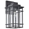 CHLOE Lighting Kenneth Transitional 1-Light Textured Black Outdoor Wall Sconce