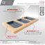 Workstation Serving Board With 3 Containers A-908