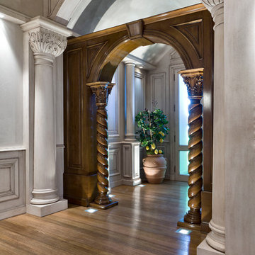 SANTO PASSAIA "Study of St. Jerome" - MILAN 2013. Arch and columns - walnut wood