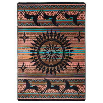 Ghostrider Rug, Turquoise, 7'8x10'9
