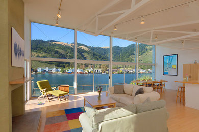 Inspiration for a coastal living room remodel in San Francisco
