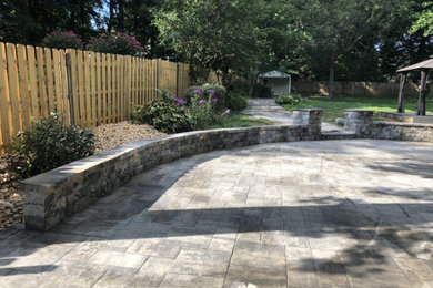 New Retaining Wall, Patio and Chimney