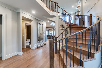 Inspiration for a modern staircase remodel in Vancouver
