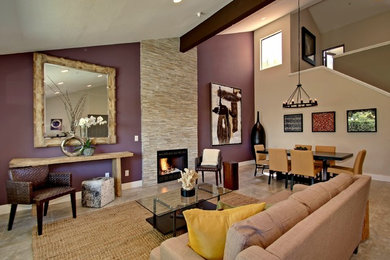 Inspiration for a transitional living room remodel in Los Angeles