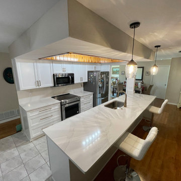 Kitchen Remodel Done in New Polar White Cabinets