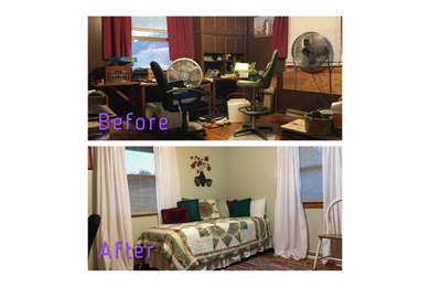 Office conversion to guest room with pantry