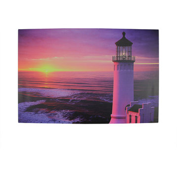 Battery Operated 1 LED Ocean Sunrise Wall Hanging, 15.75"