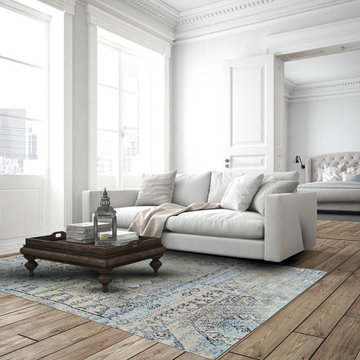 Alessandria Area Rug - Mint and Taupe