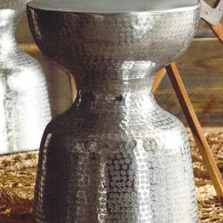 Roost Polished Aluminum Jigger Stool - SKU: F154 - Bar Stools And Counter Stools
