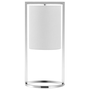 Safavieh Tamiko 17.75" Table Lamp, Chrome
