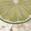Liora Manne Frontporch Lime Slice Indoor/Outdoor Rug, Green, 24"x36", 1/2 Round