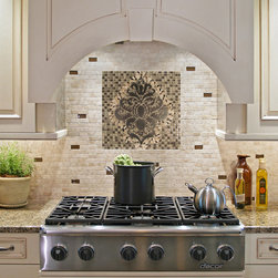 Kitchen backsplash mosaic and metal accent mural - Tile