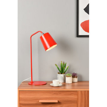 Lena 1-Light Red Table Lamp