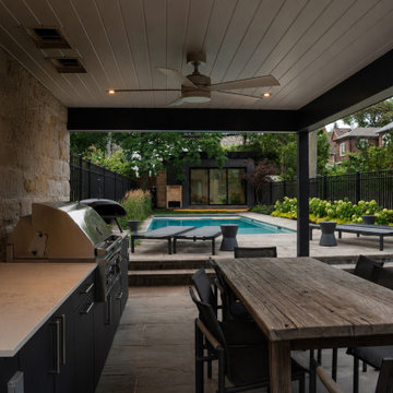 Modern Pool and Poolside Cabana — Full Backyard Build