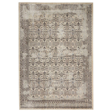 Kathy Ireland Silver Screen Gray Area Rug by Nourison, Runner 2'2"x7'6"